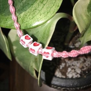 Handmade Heart Bead Choker